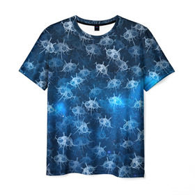 Мужская футболка 3D с принтом Летающие макаронные монстры , 100% полиэфир | прямой крой, круглый вырез горловины, длина до линии бедер | галактикаб паттерн | звезды | космос | лапша | лмм | мем | пастафарианство | спагетти | тефтели | фрикадельки