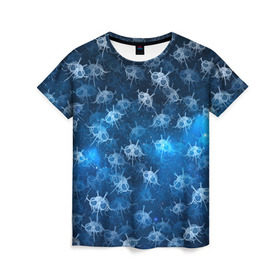 Женская футболка 3D с принтом Летающие макаронные монстры , 100% полиэфир ( синтетическое хлопкоподобное полотно) | прямой крой, круглый вырез горловины, длина до линии бедер | галактикаб паттерн | звезды | космос | лапша | лмм | мем | пастафарианство | спагетти | тефтели | фрикадельки