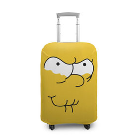 Чехол для чемодана 3D с принтом Simpsons Lemon Face , 86% полиэфир, 14% спандекс | двустороннее нанесение принта, прорези для ручек и колес | лимонное | лицо | симпсоны