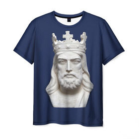 Мужская футболка 3D с принтом Король Артур , 100% полиэфир | прямой крой, круглый вырез горловины, длина до линии бедер | king | англия | артур | британия | великобритания | король | корона | лондон