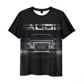 Мужская футболка 3D с принтом Audi Q7 скорость , 100% полиэфир | прямой крой, круглый вырез горловины, длина до линии бедер | audi | авто | автомобиль | ауди | кольца | красивая | кроссовер | крутая | марка | машина | надпись | немецкая иномарка | прикольная | тачка | черная | эмблема