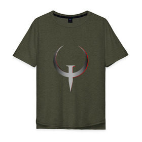 Мужская футболка хлопок Oversize с принтом Quake Champions - Logo , 100% хлопок | свободный крой, круглый ворот, “спинка” длиннее передней части | cq | q1 | q2 | q3 | quake champions | quake live