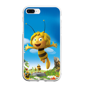 Чехол для iPhone 7Plus/8 Plus матовый с принтом Пчелка Майя , Силикон | Область печати: задняя сторона чехла, без боковых панелей | Тематика изображения на принте: вилли | майя | мая | пчелка | пчёлка майя | флип