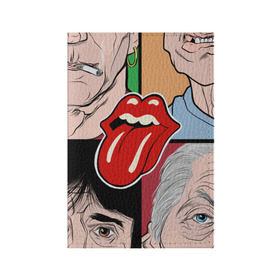 Обложка для паспорта матовая кожа с принтом Rolling Stones , натуральная матовая кожа | размер 19,3 х 13,7 см; прозрачные пластиковые крепления | Тематика изображения на принте: beatles | rolling stones | битлз | блюз | мик джаггер | музыка | рок | рок н ролл | роллинг стоунз