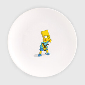 Тарелка с принтом Bart Simpson , фарфор | диаметр - 210 мм
диаметр для нанесения принта - 120 мм | барт | разбойник | рогатка. | симпсоны