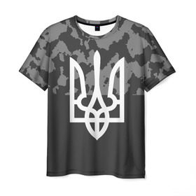Мужская футболка 3D с принтом Милитари Украина Реверс , 100% полиэфир | прямой крой, круглый вырез горловины, длина до линии бедер | 