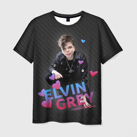 Мужская футболка 3D с принтом Love Elvin Grey , 100% полиэфир | прямой крой, круглый вырез горловины, длина до линии бедер | Тематика изображения на принте: elvin grey | элвин грей