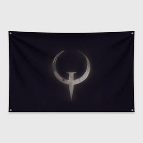 Флаг-баннер с принтом Quake champions , 100% полиэстер | размер 67 х 109 см, плотность ткани — 95 г/м2; по краям флага есть четыре люверса для крепления | quake