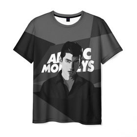 Мужская футболка 3D с принтом Солист Arctic Monkeys , 100% полиэфир | прямой крой, круглый вырез горловины, длина до линии бедер | Тематика изображения на принте: arc | алекс тёрнер | арктик | арктические мартышки | гаражный | группа | джейми кук | инди рок | манкис | музыка | мэтт хелдер | ник о мэлли | обезьяна | постпанк ривайвл | психоделический | рок