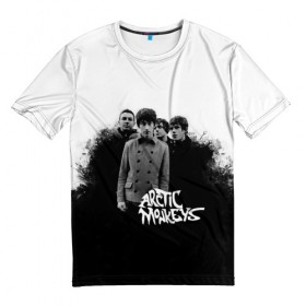 Мужская футболка 3D с принтом Группа Arctic Monkeys , 100% полиэфир | прямой крой, круглый вырез горловины, длина до линии бедер | Тематика изображения на принте: arctic monkeys обезьянка