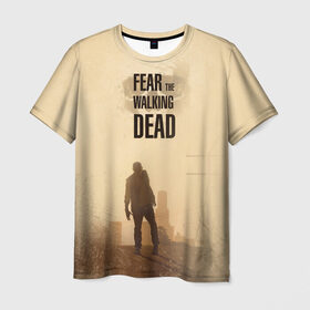 Мужская футболка 3D с принтом Бойтесь ходячих мертвецов 3 , 100% полиэфир | прямой крой, круглый вырез горловины, длина до линии бедер | 