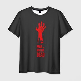 Мужская футболка 3D с принтом Бойтесь ходячих мертвецов 3 , 100% полиэфир | прямой крой, круглый вырез горловины, длина до линии бедер | 