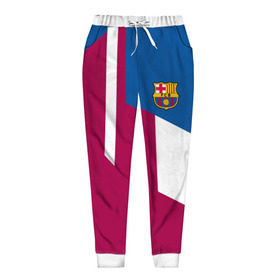 Женские брюки 3D с принтом FC Barcelona 2018 , полиэстер 100% | прямой крой, два кармана без застежек по бокам, с мягкой трикотажной резинкой на поясе и по низу штанин. В поясе для дополнительного комфорта — широкие завязки | fc | барселона | эмблема