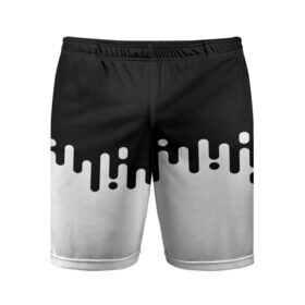 Мужские шорты 3D спортивные с принтом Чёрно-белый узор ,  |  | abstraction | engine | pattern | абстракция | геометрия | графики | движение | краска | текстура | чертежи | штрихи