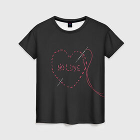 Женская футболка 3D с принтом Face / No Love / Фэйс , 100% полиэфир ( синтетическое хлопкоподобное полотно) | прямой крой, круглый вырез горловины, длина до линии бедер | Тематика изображения на принте: rap | рэпер | фейс | фэйс