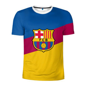 Мужская футболка 3D спортивная с принтом FC Barcelona 2018 Colors , 100% полиэстер с улучшенными характеристиками | приталенный силуэт, круглая горловина, широкие плечи, сужается к линии бедра | Тематика изображения на принте: fc | fc barcelona | fcb | fly emirates | ronaldo | абстракция | барселона | геометрия | зож | клуб | линии | месси | модные | мяч | реал мадрид | спорт | спортивные | тренды | футбол | футбольный клуб | эмблема