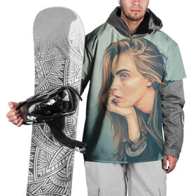 Накидка на куртку 3D с принтом Cara Delevingne 3 , 100% полиэстер |  | cara delevingne | кара делевинь