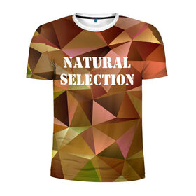 Мужская футболка 3D спортивная с принтом Natural Selection , 100% полиэстер с улучшенными характеристиками | приталенный силуэт, круглая горловина, широкие плечи, сужается к линии бедра | Тематика изображения на принте: low poly | natural | poly | polygon | естественный отбор | натурал
