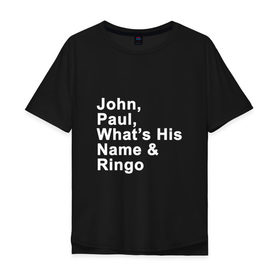 Мужская футболка хлопок Oversize с принтом George Harrison 3 , 100% хлопок | свободный крой, круглый ворот, “спинка” длиннее передней части | 