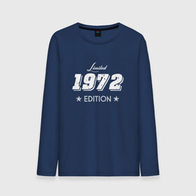 Мужской лонгслив хлопок с принтом limited edition 1972 , 100% хлопок |  | 1972 | день рождения | подарок | праздник