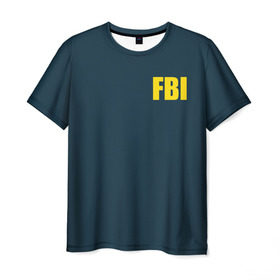 Мужская футболка 3D с принтом FBI , 100% полиэфир | прямой крой, круглый вырез горловины, длина до линии бедер | Тематика изображения на принте: fbi jacket | special forces | спецслужбы | фбр | федеральное бюро расследований