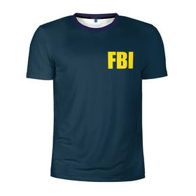 Мужская футболка 3D спортивная с принтом FBI , 100% полиэстер с улучшенными характеристиками | приталенный силуэт, круглая горловина, широкие плечи, сужается к линии бедра | Тематика изображения на принте: fbi jacket | special forces | спецслужбы | фбр | федеральное бюро расследований