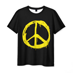 Мужская футболка 3D с принтом Peace , 100% полиэфир | прямой крой, круглый вырез горловины, длина до линии бедер | peace | vppdgryphon | арт | краска | мирный | миролюбивый | пацифик | прикольные | хиппи | цветные