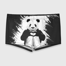 Мужские купальные плавки 3D с принтом Panda love , Полиэстер 85%, Спандекс 15% |  | Тематика изображения на принте: 14 февраля | love | panda | panda love | день святого валентина | любовь | панда