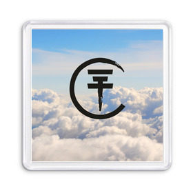 Магнит 55*55 с принтом Clouds Tokio Hotel , Пластик | Размер: 65*65 мм; Размер печати: 55*55 мм | Тематика изображения на принте: bill kaulitz | tokio hotel | билл каулиц