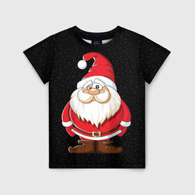 Детская футболка 3D с принтом Санта , 100% гипоаллергенный полиэфир | прямой крой, круглый вырез горловины, длина до линии бедер, чуть спущенное плечо, ткань немного тянется | christmas | new year | дед мороз | елка | зима | клаус | метель | мороз | новый год | праздник | рождество | санта | снег | снеговик | снегурочка