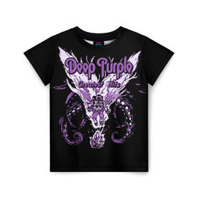 Детская футболка 3D с принтом Deep Purple , 100% гипоаллергенный полиэфир | прямой крой, круглый вырез горловины, длина до линии бедер, чуть спущенное плечо, ткань немного тянется | album | british | deep purple | england | heavy metal | rock group | альбом | англия | британская | рок группа | хеви металл