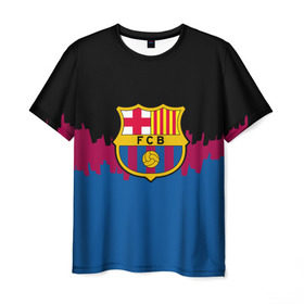 Мужская футболка 3D с принтом FC Barcelona 2018 Paints , 100% полиэфир | прямой крой, круглый вырез горловины, длина до линии бедер | Тематика изображения на принте: fc | manchester united | манчестер юнайтед | спорт | спортивные | фк | футбол
