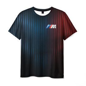 Мужская футболка 3D с принтом BMW M Abstract Design , 100% полиэфир | прямой крой, круглый вырез горловины, длина до линии бедер | bmw | bmw motorsport | bmw performance | carbon | m | motorsport | performance | sport | бмв | карбон | моторспорт | спорт