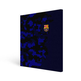 Холст квадратный с принтом FC Barca 2018 Military Sport , 100% ПВХ |  | fc | fc barcelona | fcb |   | барселона | спорт | спортивные | фк | футбол
