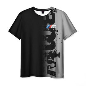 Мужская футболка 3D с принтом BMW 2018 M Black Grey , 100% полиэфир | прямой крой, круглый вырез горловины, длина до линии бедер | bmw | bmw motorsport | bmw performance | carbon | m | motorsport | performance | sport | бмв | карбон | моторспорт | спорт
