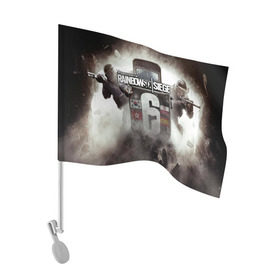 Флаг для автомобиля с принтом Tom Clancy Rainbow Six Siege , 100% полиэстер | Размер: 30*21 см | 6 | rainbow six | siege | война | игра | оружие | осада | шутер