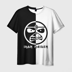 Мужская футболка 3D с принтом Iron Maiden , 100% полиэфир | прямой крой, круглый вырез горловины, длина до линии бедер | 