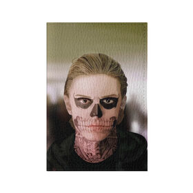 Обложка для паспорта матовая кожа с принтом Tate , натуральная матовая кожа | размер 19,3 х 13,7 см; прозрачные пластиковые крепления | Тематика изображения на принте: ahs | american horror story | американская история ужасов