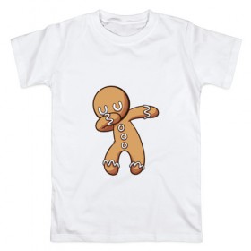 Мужская футболка хлопок с принтом Печенька НОВЫЙ ГОД DAB , 100% хлопок | прямой крой, круглый вырез горловины, длина до линии бедер, слегка спущенное плечо. | 