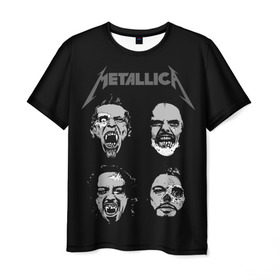 Мужская футболка 3D с принтом Metallica , 100% полиэфир | прямой крой, круглый вырез горловины, длина до линии бедер | american | band | cliff burton | dave mustaine | hard | james hatfield | jason newsted | kirk hammett | lars ulrich | metal | metallica | robert trujillo | rock | ron mcgowney | thrash | американская | джеймс хэтфилд | ларс ул | метал группа | трэш метал 