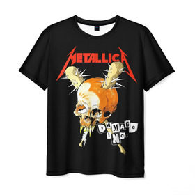 Мужская футболка 3D с принтом Metallica , 100% полиэфир | прямой крой, круглый вырез горловины, длина до линии бедер | american | band | cliff burton | dave mustaine | hard | james hatfield | jason newsted | kirk hammett | lars ulrich | metal | metallica | robert trujillo | rock | ron mcgowney | thrash | американская | джеймс хэтфилд | ларс ул | метал группа | трэш метал 