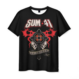 Мужская футболка 3D с принтом Sum 41 , 100% полиэфир | прямой крой, круглый вырез горловины, длина до линии бедер | 1996 | 41 | punk | rock | sum | альтернатива | группа | дерик | канада | панк | рок | скейт | уибли