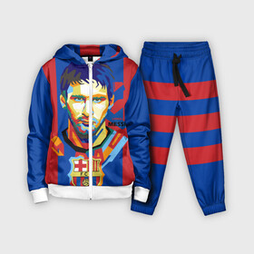 Детский костюм 3D с принтом Lionel Messi ,  |  | barcelona | lionel | messi | барселона | лионель | месси | поп арт