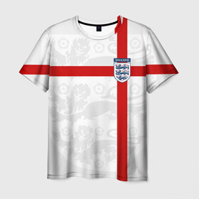 Мужская футболка 3D с принтом Англия, форма , 100% полиэфир | прямой крой, круглый вырез горловины, длина до линии бедер | fc |   сборная | англия | спорт | спортивные | фк | футбол | футбольный клуб