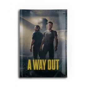 Обложка для автодокументов с принтом A Way Out , натуральная кожа |  размер 19,9*13 см; внутри 4 больших “конверта” для документов и один маленький отдел — туда идеально встанут права | a way out