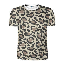 Мужская футболка 3D спортивная с принтом Шкура гепарда , 100% полиэстер с улучшенными характеристиками | приталенный силуэт, круглая горловина, широкие плечи, сужается к линии бедра | Тематика изображения на принте: гепард