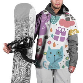 Накидка на куртку 3D с принтом Яркие котики , 100% полиэстер |  | Тематика изображения на принте: кот | котейка | кошка | подарок | порода | прикольные | тайна | яркие