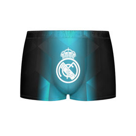 Мужские трусы 3D с принтом Real Madrid Geometry Sport , 50% хлопок, 50% полиэстер | классическая посадка, на поясе мягкая тканевая резинка | Тематика изображения на принте: emirates | fc | real madrid | геометрия | реал мадрид | футбольный клуб | эмблема