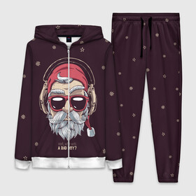 Женский костюм 3D с принтом Who was a bad boy ,  |  | Тематика изображения на принте: bad | beard | boy | christmas | hipster | new year | santa | борода | дед мороз | новый год | рождество | санта | хипстер