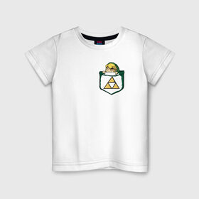Детская футболка хлопок с принтом Трифорс , 100% хлопок | круглый вырез горловины, полуприлегающий силуэт, длина до линии бедер | Тематика изображения на принте: legend of zelda | link | зельда | линк